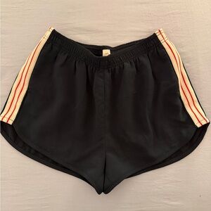 Dark Blue Wilfred Shorts with Red Stripes